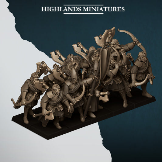 Aegean Elves- Nemean Lions with Bows - Highlands Miniatures