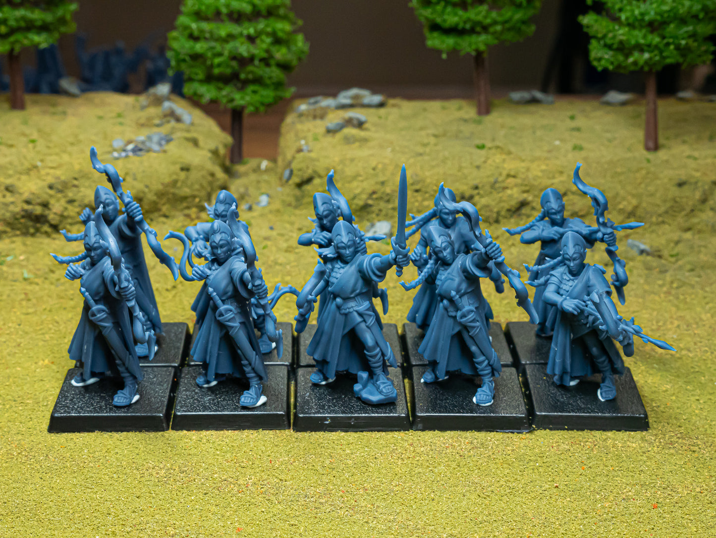 Aegean Elves- Aegean Maids with Bows - Highlands Miniatures