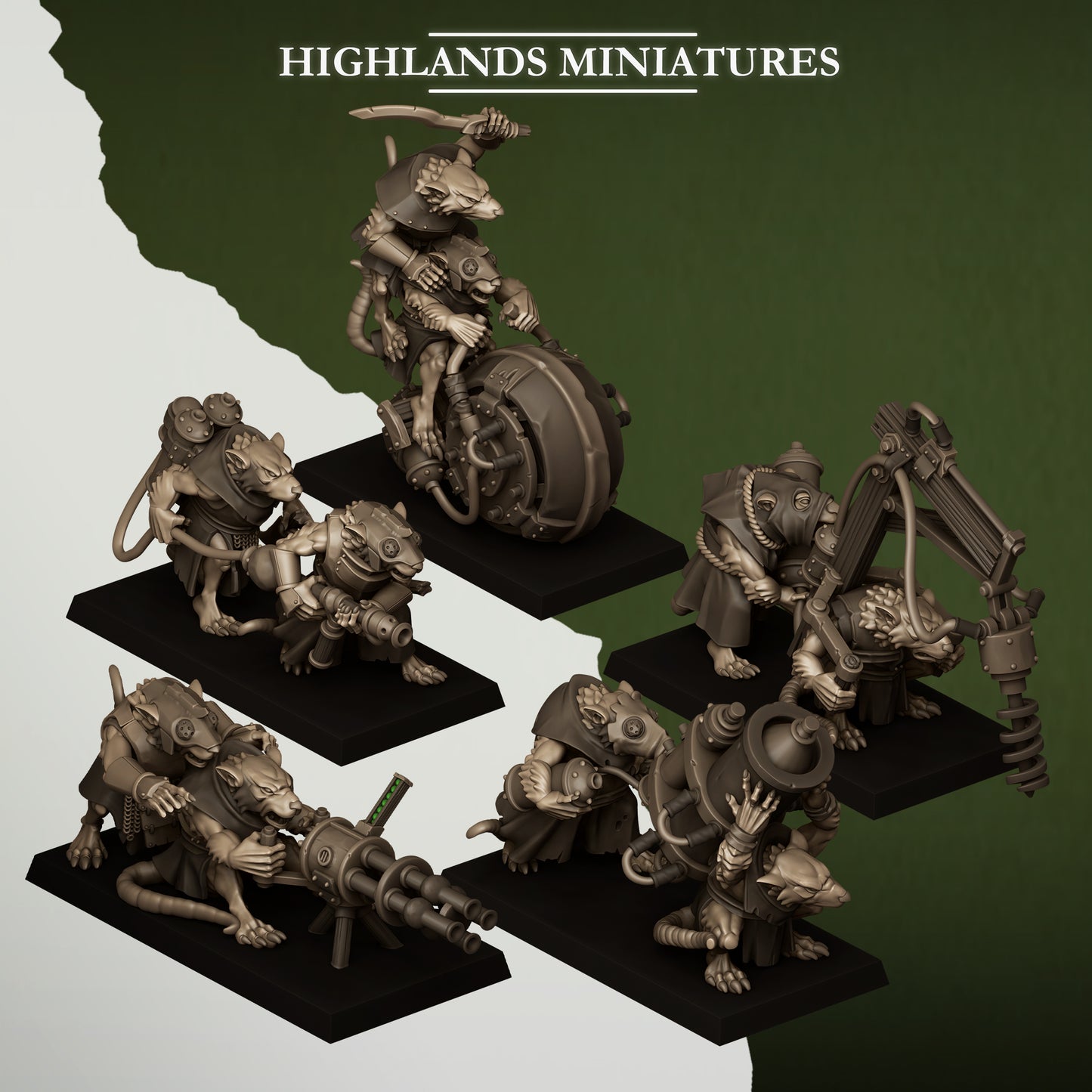 Sewer Vermin – Heavy Weapons Teams - Highland Miniatures