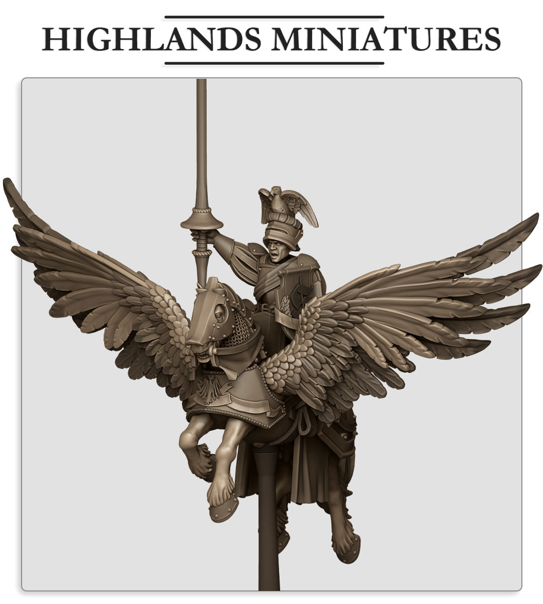 Sunland General on Pegasus - Highland Miniatures