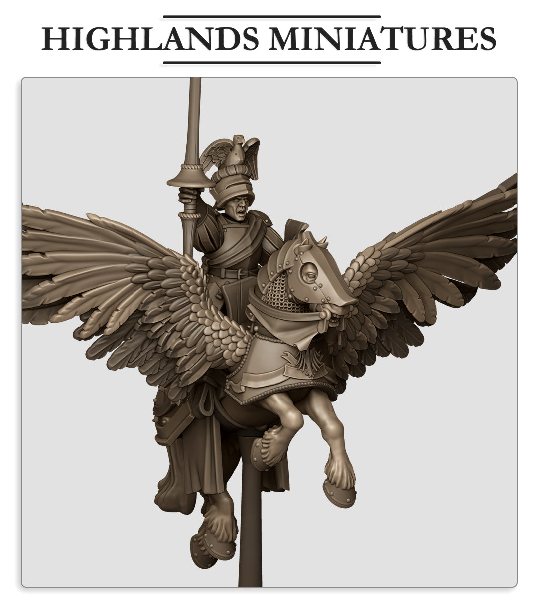 Sunland General on Pegasus - Highland Miniatures