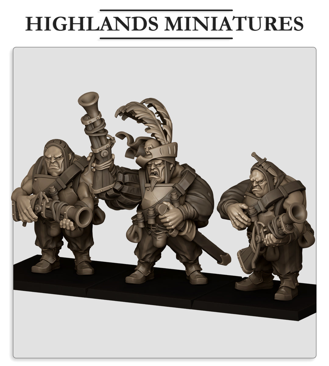 Sunland Ogres with Blunderbuss - Highland Miniatures