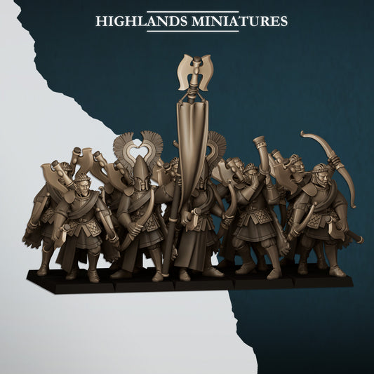 Aegean Elves- Nemean Lions with Bows - Highlands Miniatures
