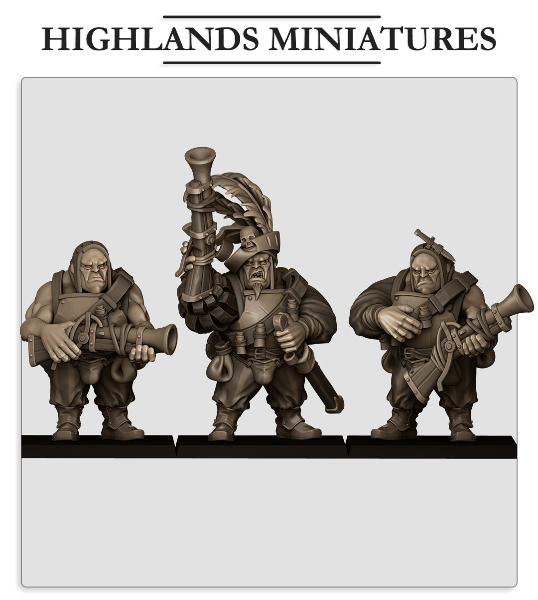 Sunland Ogres with Blunderbuss - Highland Miniatures