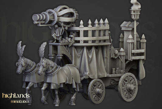 Arcane Cannon on Chariot - Highland Miniatures