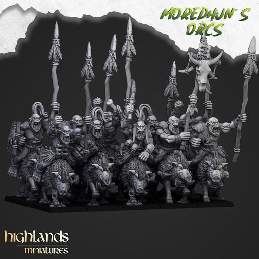 Mounted Cave Orcs - Highland Miniatures