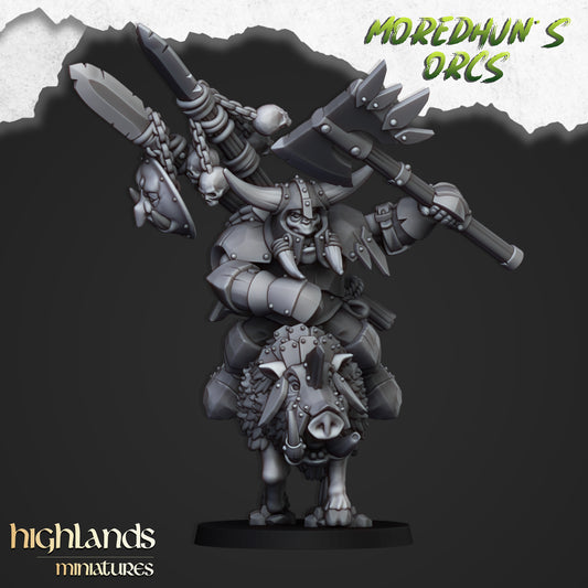 Mounted Orc Chief - Highland Miniatures