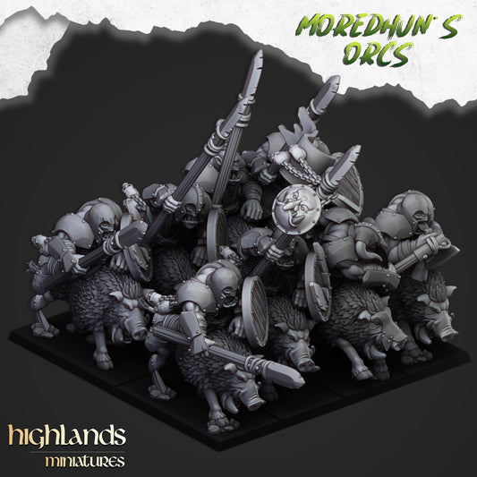 Mounted Orcs With Spears - Highland Miniatures